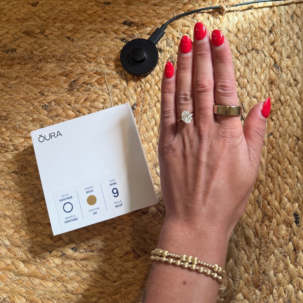 Oura Ring Gen3 Heritage Gold (Size 9) BUNDLE Natural Cycles Ovulation Test Kits